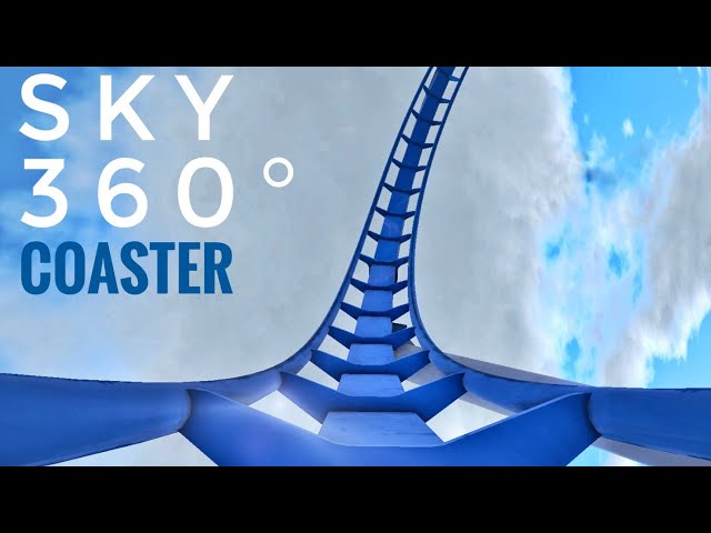 360° Blue Sky RollerCoaster Simulator for Google Cardboard [360 VR] 3D Video split screen SBS