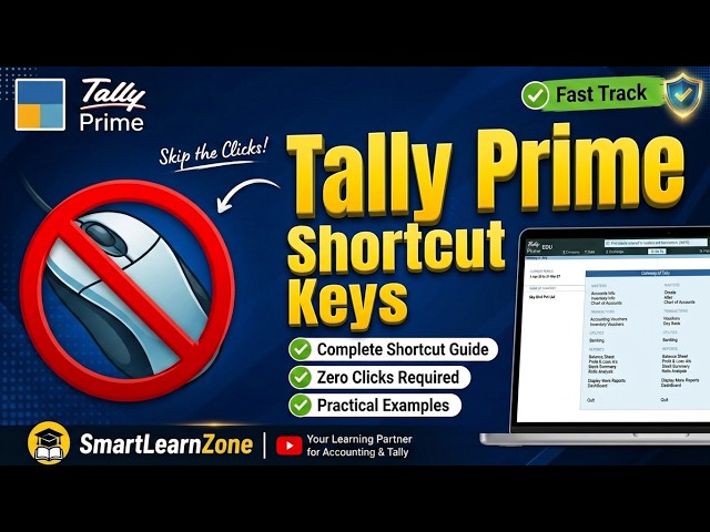 Operate Tally Without Mouse | Tally Prime Shortcut Keys Guide | Shortcuts Every Accountant Must Know