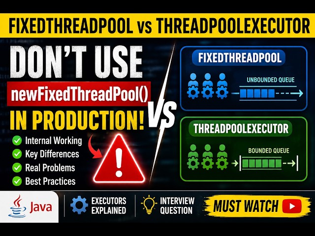FixedThreadPool vs ThreadPoolExecutor in Java | Java Multithreading Interview