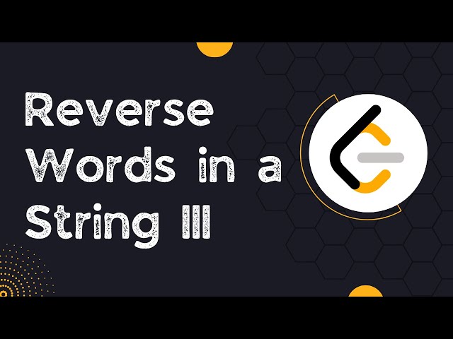 Reverse Words in a String III - Leetcode 557 (Python)