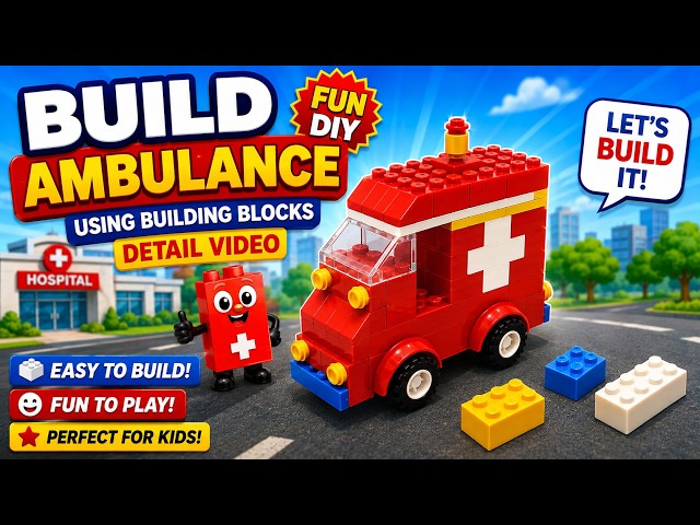 Creative DIY Lego Ambulance | Satisfying ASMR Detail Build #asmr #diy #lego #BuildingBlocks #shorts