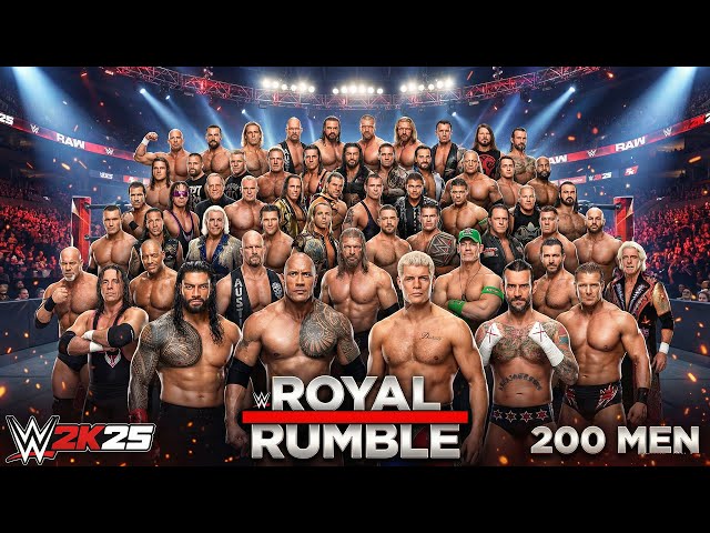 200 Man Royal Rumble Match! - WWE 2K25.
