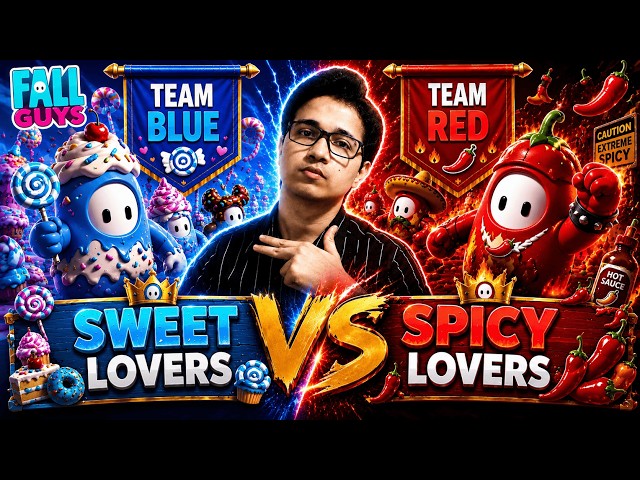 🔵 SWEET LOVERS vs 🔴 SPICY LOVERS | Fall Guys Team Wars! 🔥 EPIC SHOWDOWN!