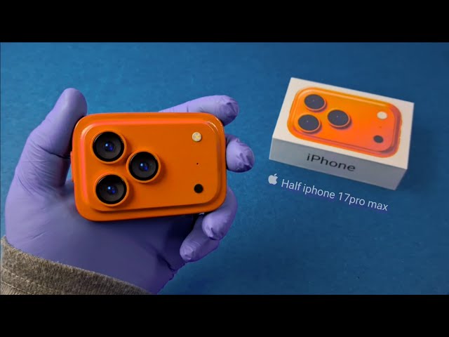 Half iphone 17pro max unboxing [cardboard]. 