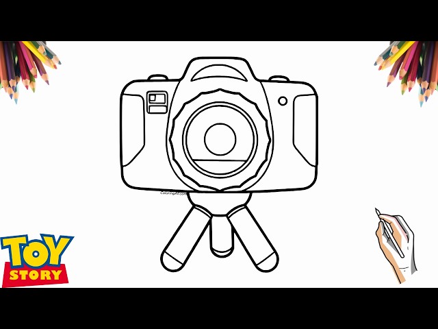 Como Desenhar Snappy Camera Toy de Toy Story 5 | Tutorial Fácil Pixar Disney Passo a Passo