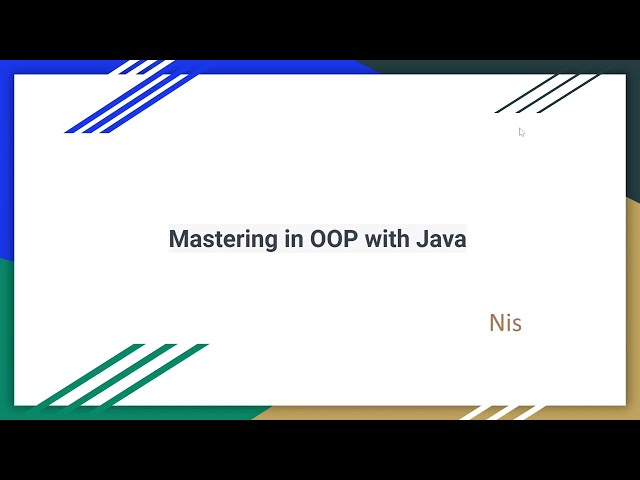 Understanding OOP with Java
