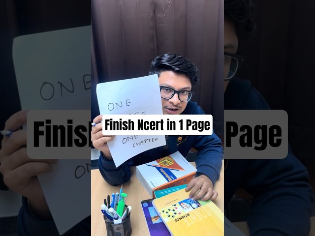 Finish Class 10th In just 1 Page 🔥 3 Days to Go #class10th #onepagencert #cbse