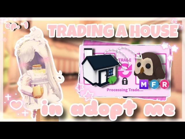 ୨୧ ‧₊˚ trading & building a house in adopt me *noob* 🏡🎀 ₊˚⊹ ep. 1