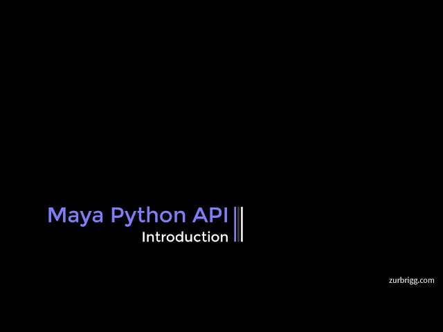 Maya Python API - Introduction