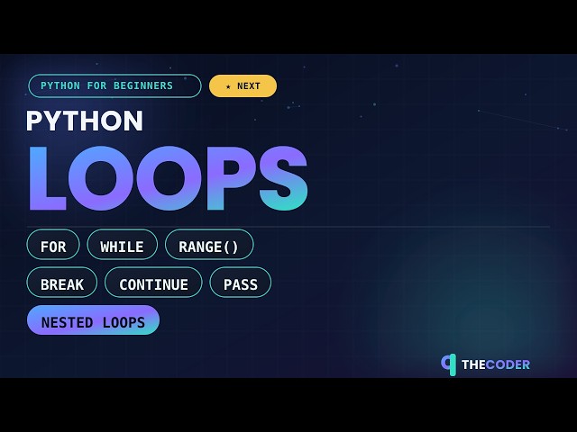 Python Loops in Hinglish 🐍 | for, while, range(), break, continue, pass & Nested Loops | Beginners