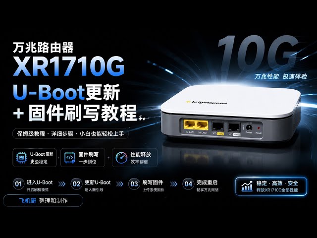 Wi-Fi 7 10Gbps Router XR1710G (W1700K) U-Boot Update + Firmware Flashing Full Tutorial!