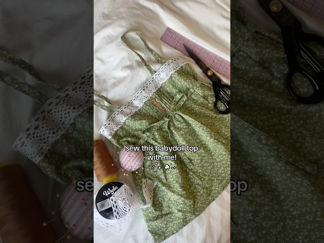 babydoll top sewing tutorial! #sewing #fashion #clothing #diy #handmade #coquette