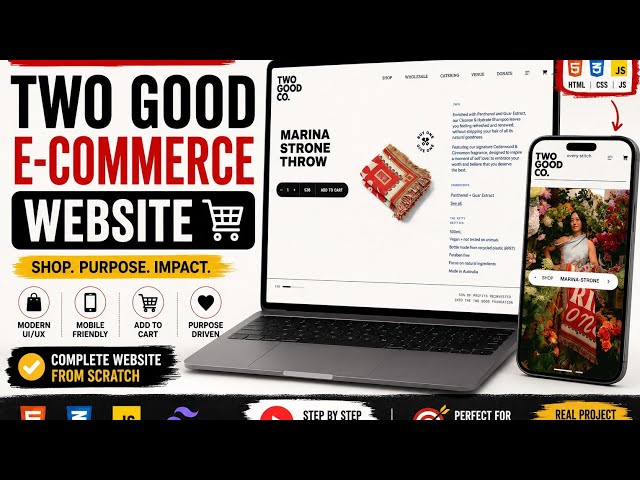 I Built the TWO GOOD E-Commerce Website Clone | Awarded website | Full Project Walkthrough 🚀