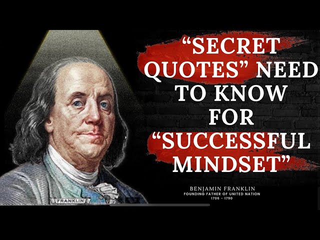 Benjamin Franklin's Quotes For Success and Life Lesson | Founding Father Of UN | #motivationalquotes