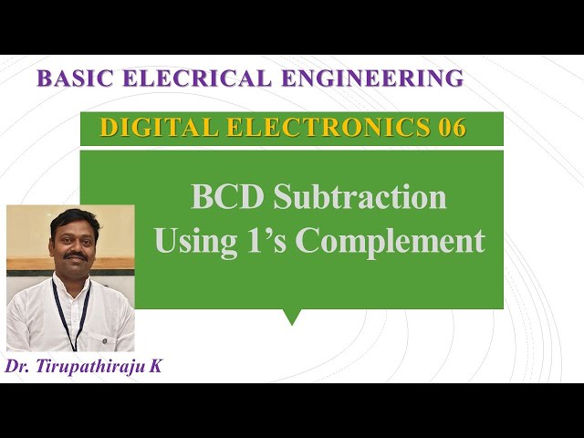 BEE 306 BCD Subtraction using 1's complement