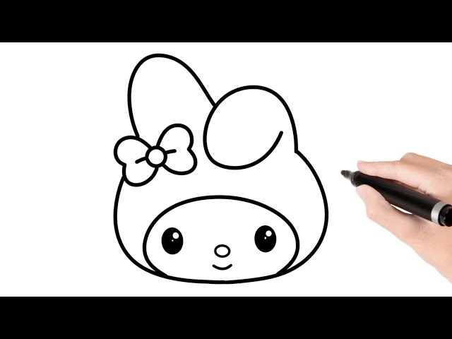 How To Draw My Melody Step-by-step Tutorial for Children 