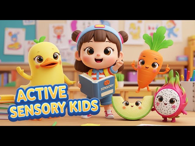 School Sensory Activities with Fruits 🍎🎒 | Fun Learning for Kids | Active Sensory Kids