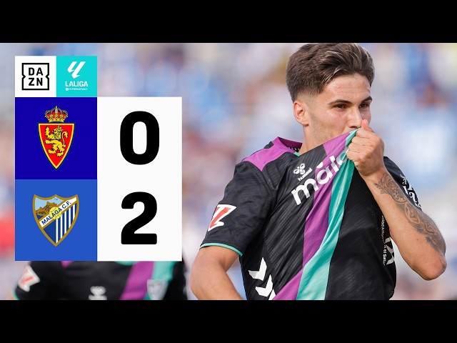 Real Zaragoza vs Málaga CF (0-2) | Resumen | Highlights LALIGA HYPERMOTION