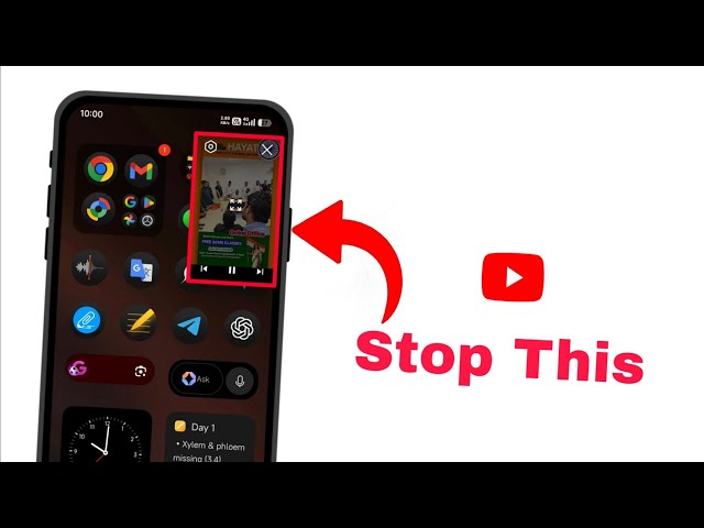 STOP YouTube Floating Video Problem Permanently 🖐️