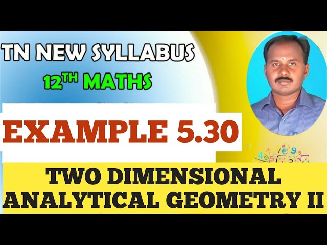 EXAMPLE 5.30.| CLASS 12 MATHS |TWO DIMENSIONAL ANALYTICAL GEOMETRY II |CHAPTER 5 |