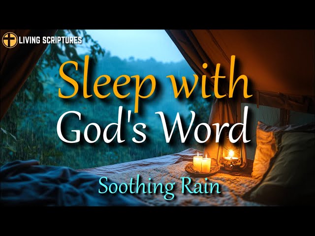 Sleep with God's Word and soothing rain | Bible reading | receive peace, healing and freedom