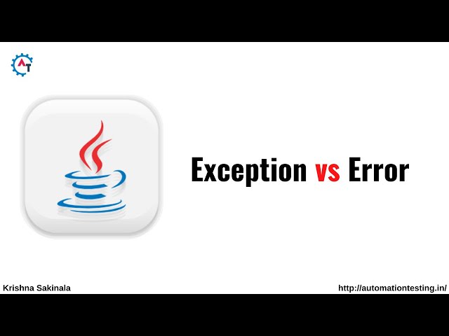 Difference between Exception and Error in Java | Exception Hierarchy in Java | Java Exceptions