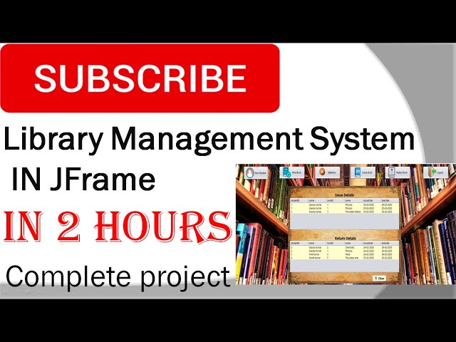 Library Management System in Java (Netbeans IDE , Mysql Database) Complete Project (step by step)