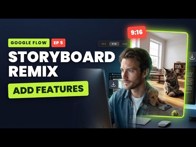 Google Flow Storyboard Studio: Add 9:16, Image Upload & PNG Downloads  (Flow Tool Builder Remix)