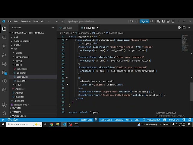 138. Creating a Poll | Reading data from firebase | React & Firebase