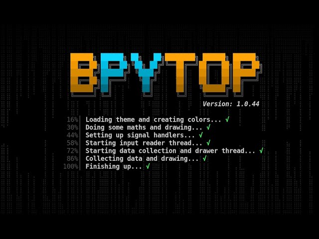 Bpytop Monitoring Utility in Linux