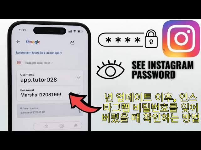 2026년 업데이트 이후, 인스타그램 비밀번호를 잊어버렸을 때 확인하는 방법