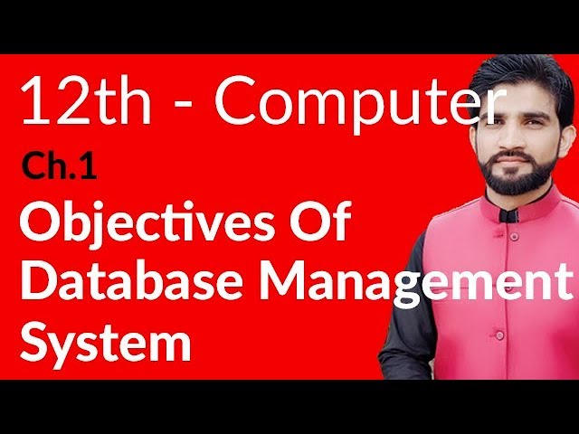ICS Computer Part 2, Ch 1 - Objective of Database Management System - Inter Part 2 Computer
