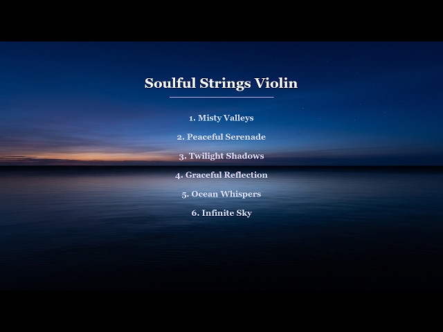 Soulful Strings Violin | Deeply Moving Emotional Healing Music