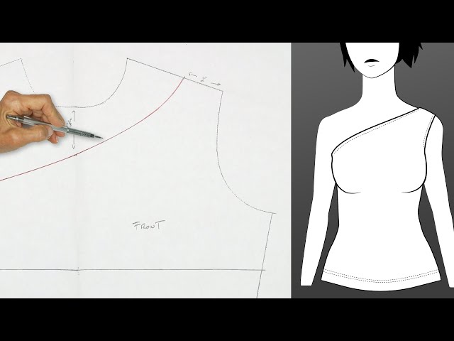 Drafting an Asymmetric Neckline for Knits
