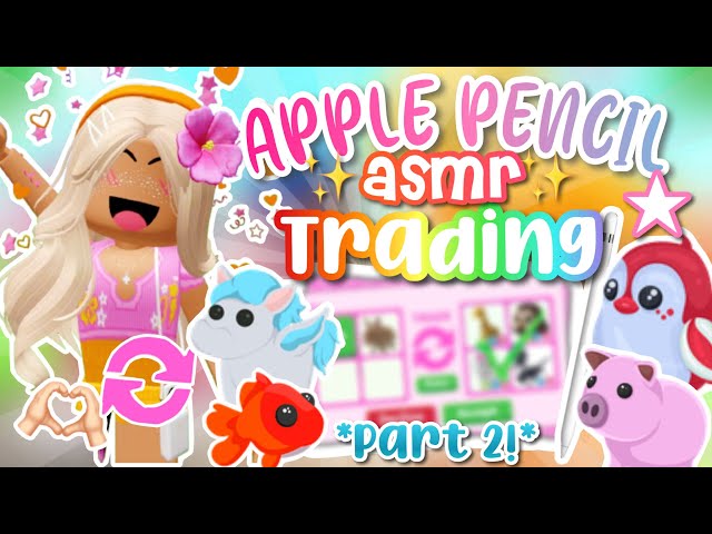 APPLE PENCIL ASMR TRADING *PART 2* 🌈🦩💫