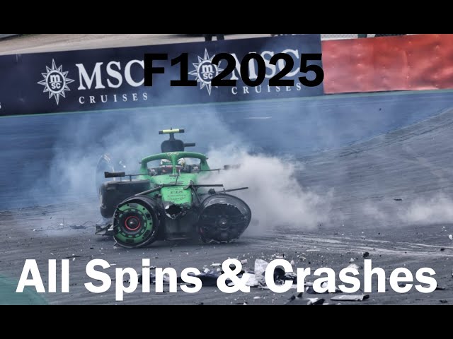 Formula 1 - All Spins & Crashes in 2025