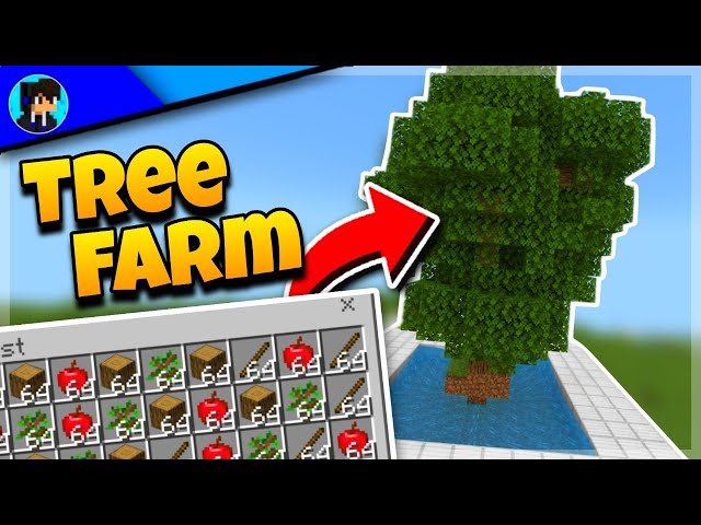 How to Make a SIMPLE TREE/WOOD FARM in Minecraft Bedrock 1.21!