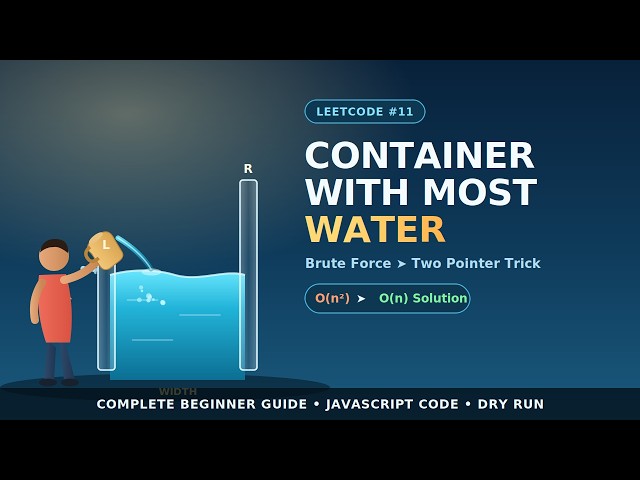 Container With Most Water — Visual Explanation (LeetCode 11)