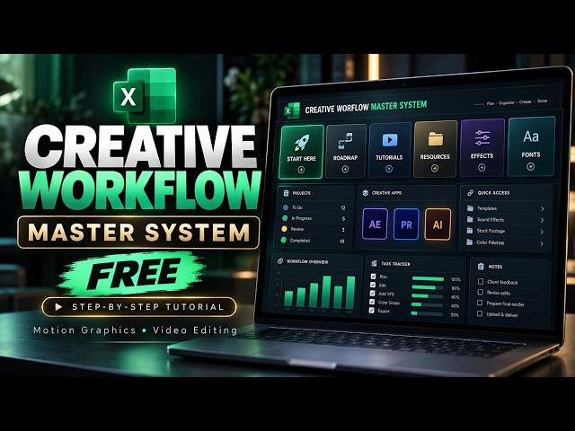 FREE Creative Workflow Master System | Motion Graphics & Video Editing Tutorial