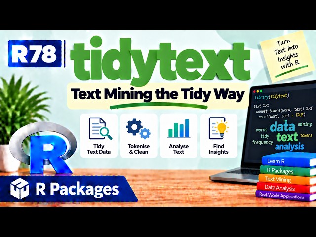 R78 | tidytext — Text Mining the Tidy Way | R Packages | Uplatz