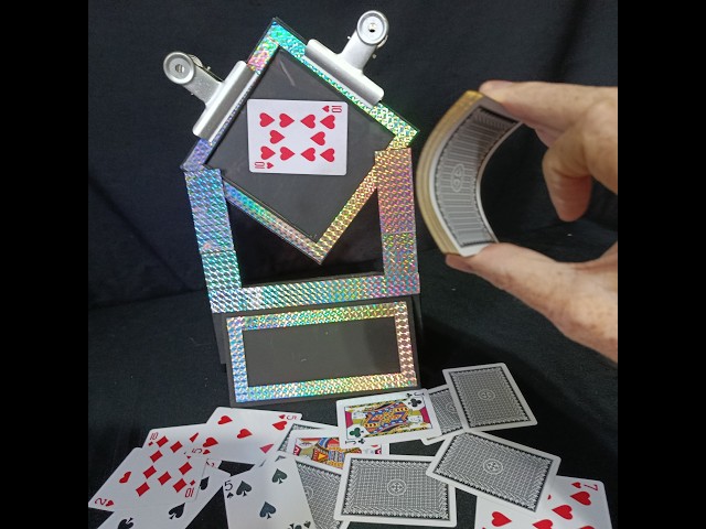 "Card in window frame" magic trick revealed + how to make.