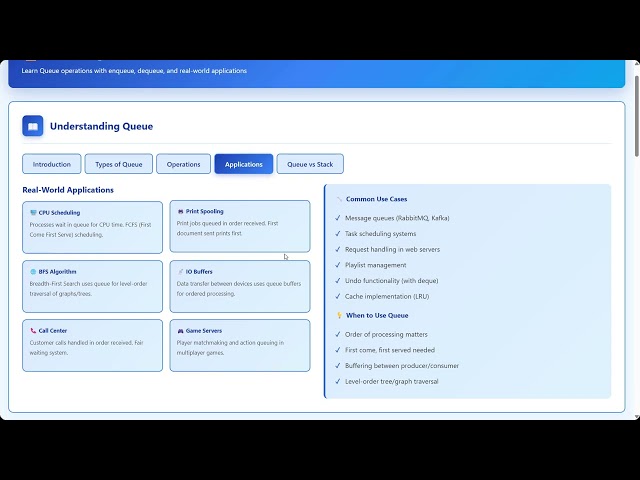 Queue Data Structure Explained with Animation | Complete Guide for Beginners