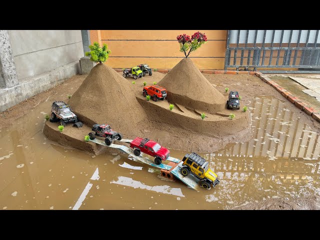 Tiny RC Cars vs Deep Water & Sand Mountain!