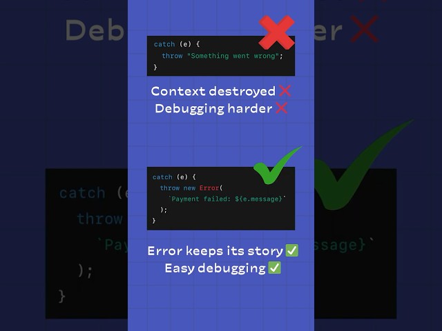 Why “Something Went Wrong” Is a Dangerous 🤯 | Day 20 #javascript #javascriptbasics #coding