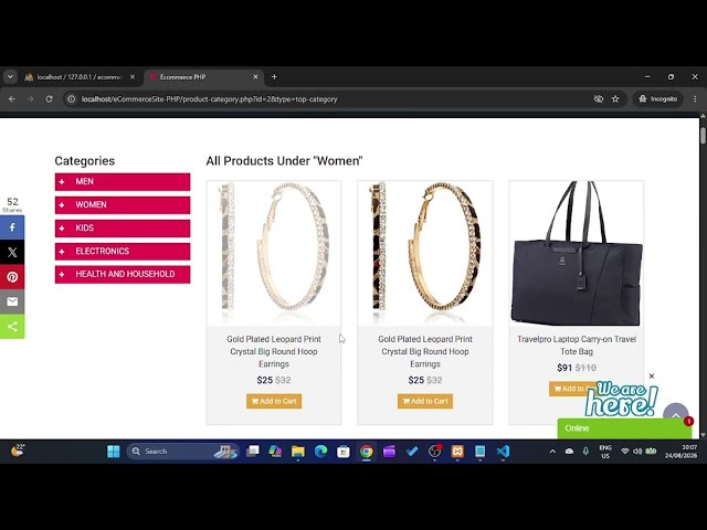 Complete Ecommerce Website Using PHP & MySQL  Full Project Demo + Admin Panel