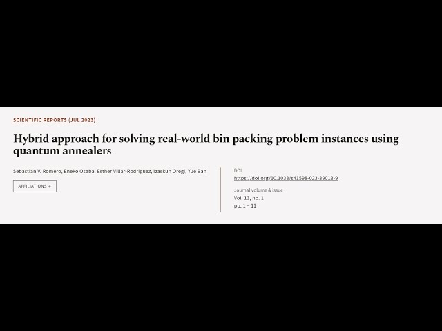 Hybrid approach for solving real-world bin packing problem instances using quantum an... | RTCL.TV