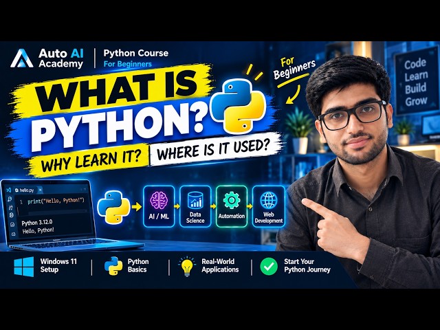 Python Tutorial for Beginners | What is Python | Why Learn It & Its Uses |  Lecture 1