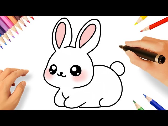 HOW TO DRAW A CUTE BUNNY EASY🐇❤️