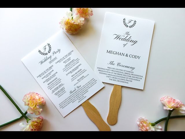 How To Assemble Wedding Program Fans