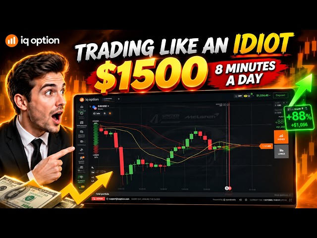 How Trading Like an Idiot Makes Me $1500 On Iq Option (8 Minutes a Day)